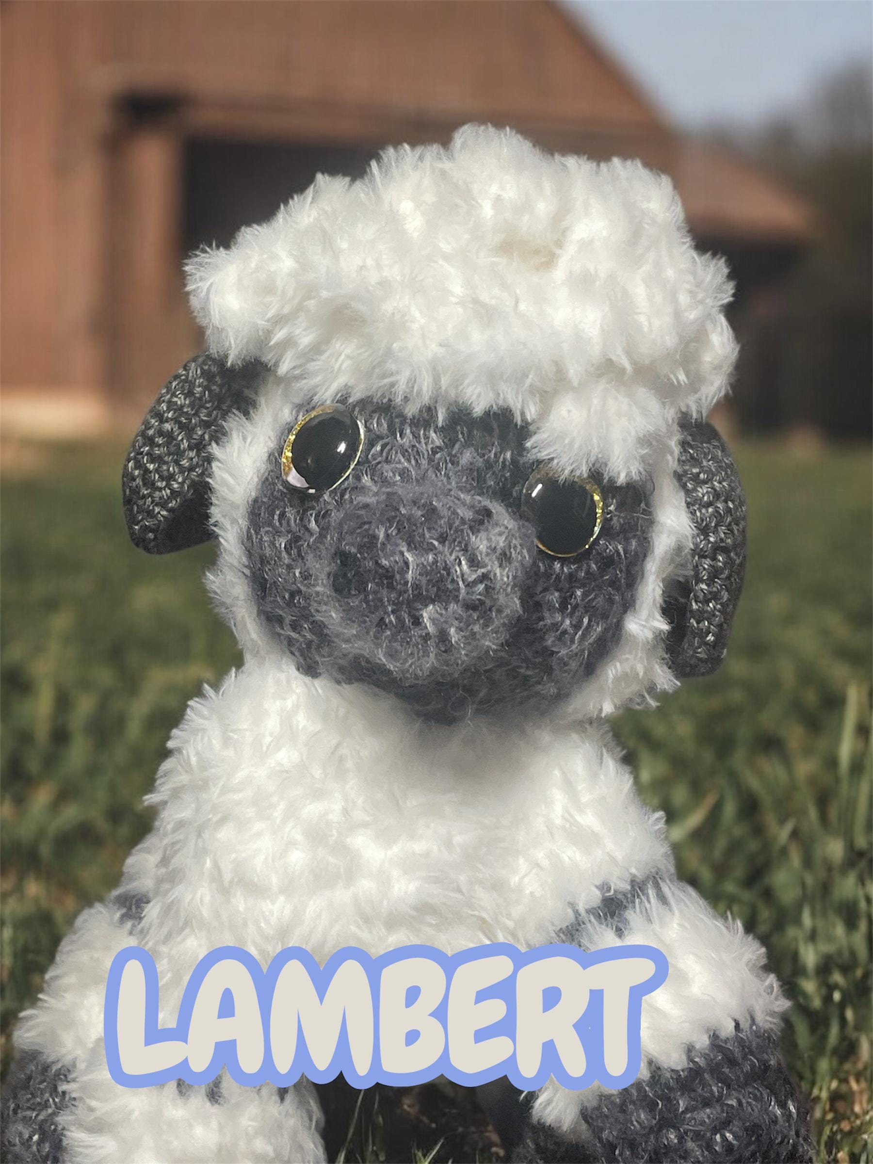 Crocheted Lamb Plush Toy: Fluffy Cotton, Nursery Decor