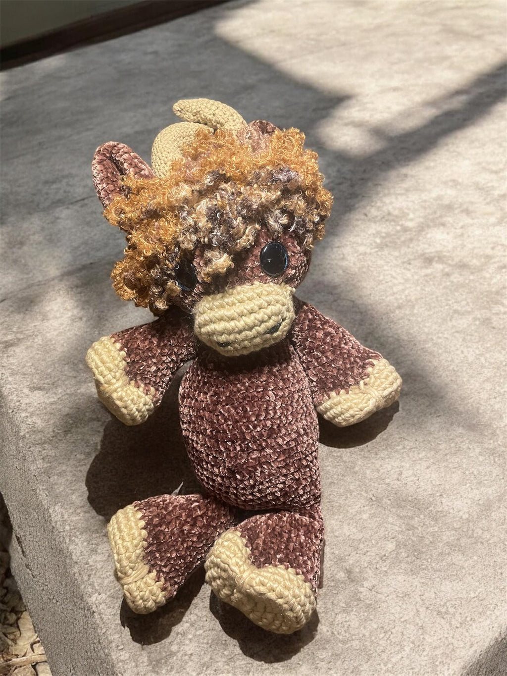 Crocheted Plush Cuddler: Handmade Soft Yarn Stuffed Animal