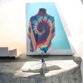tie dye upcycled tshirt poncho