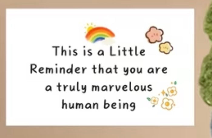 Handmade crochet positive message flower