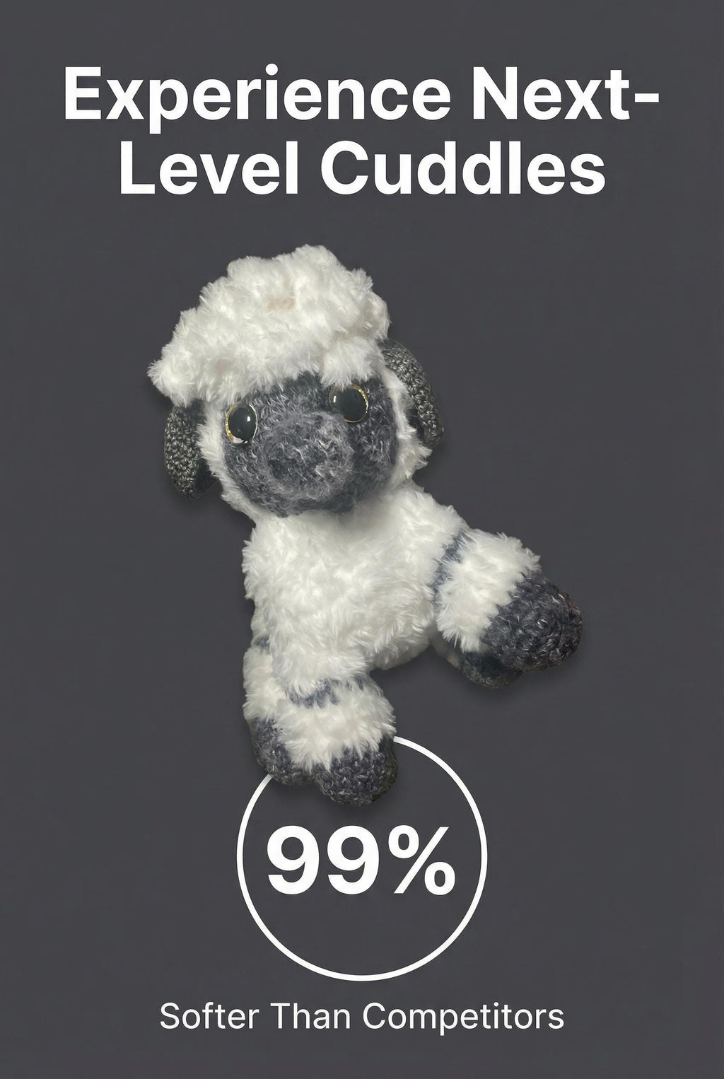 Crocheted Lamb Plush Toy: Fluffy Cotton, Nursery Decor