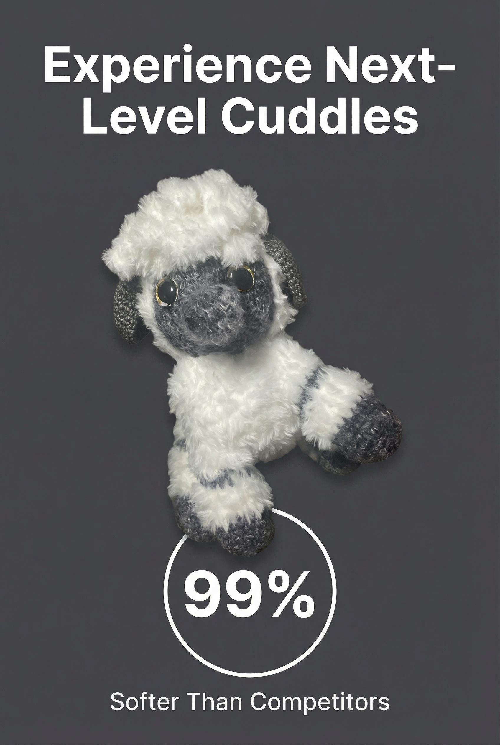 Crocheted Lamb Plush Toy: Fluffy Cotton, Nursery Decor