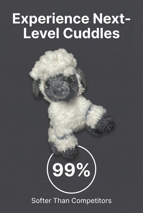 Crocheted Lamb Plush Toy: Fluffy Cotton, Nursery Decor